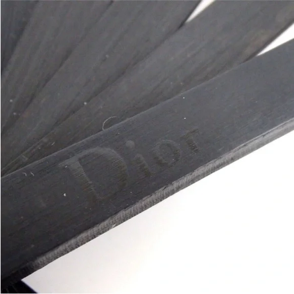 Dior Sensu Pink Folding Fan with Christian Dior in Pink and Black - Picture 3 of 7